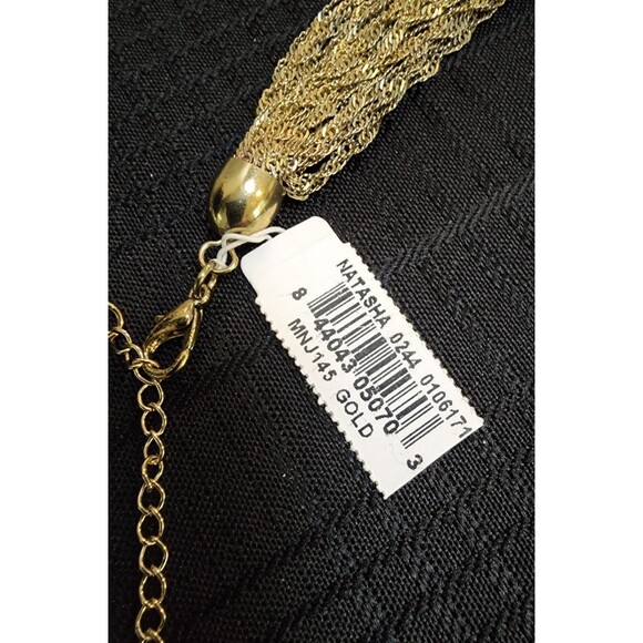 Gorgeous Vintage 29-Strand Gold Plated Natasha Necklace - Picture 6 of 8